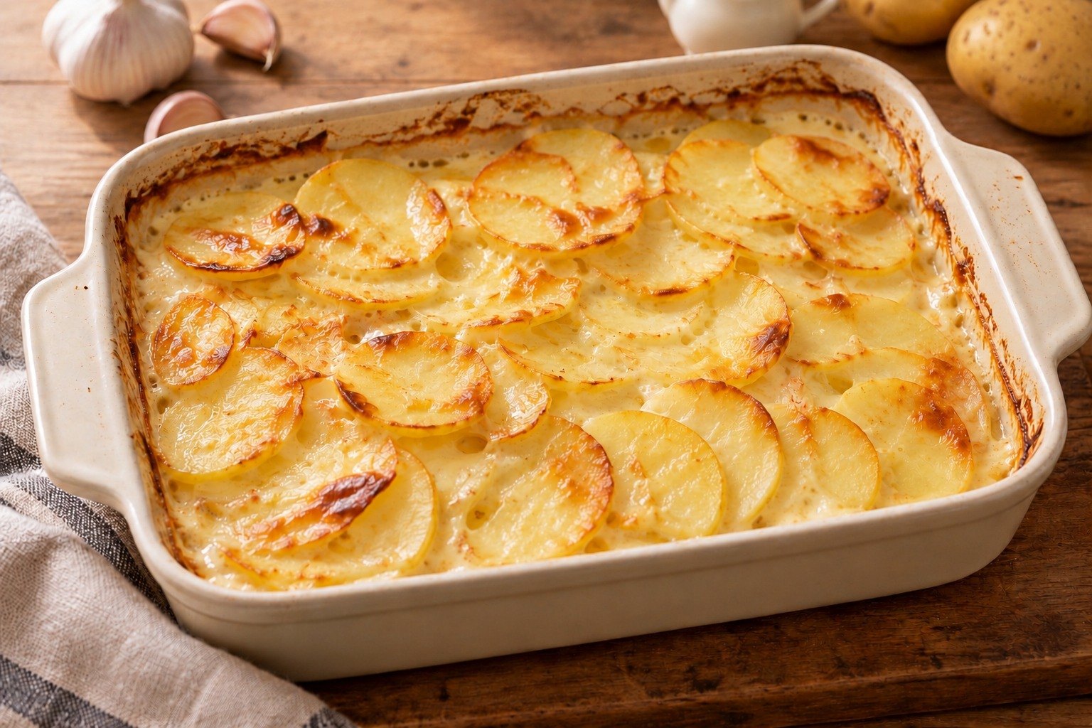 Creamy potato gratin