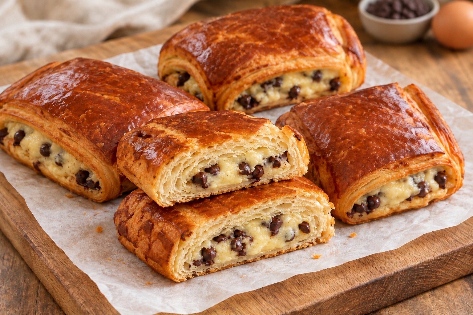 Swiss chocolate and custard brioche