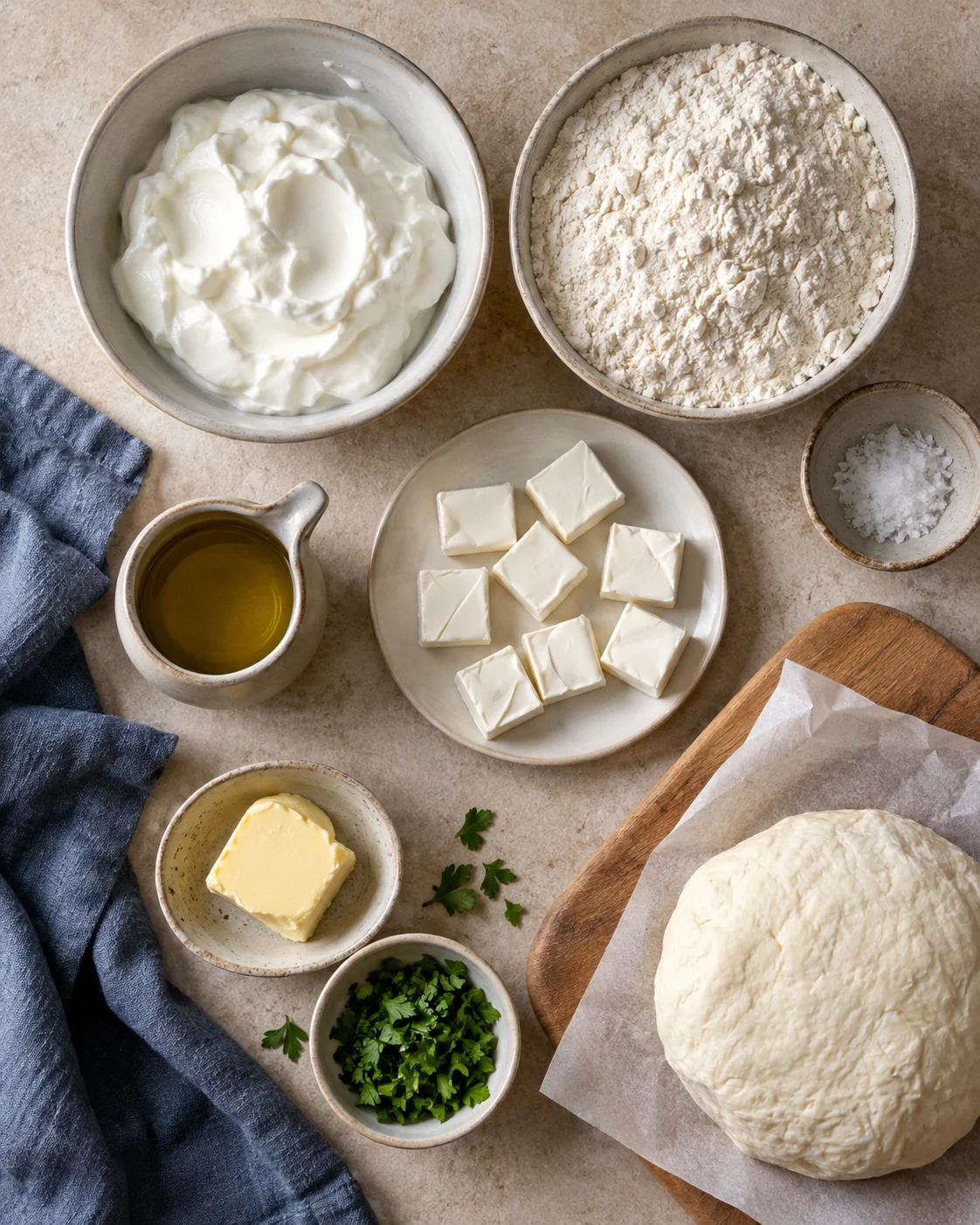 Ingredients for Cheese naans