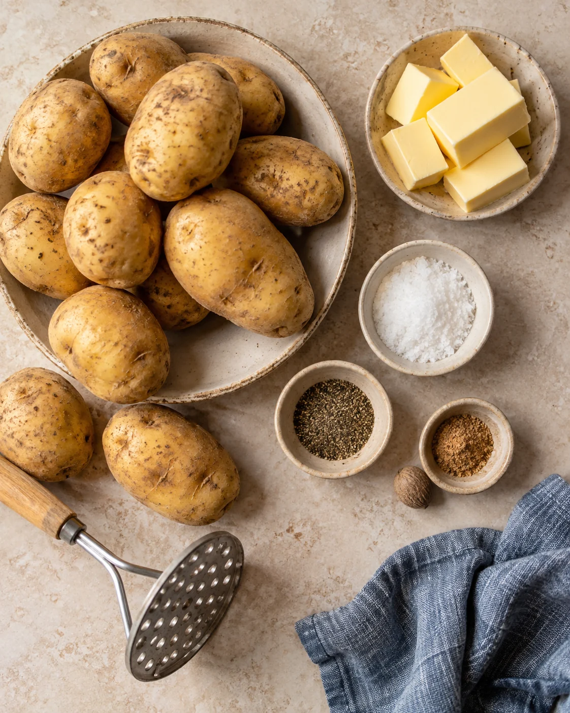 Ingredients for Homemade mashed potatoes