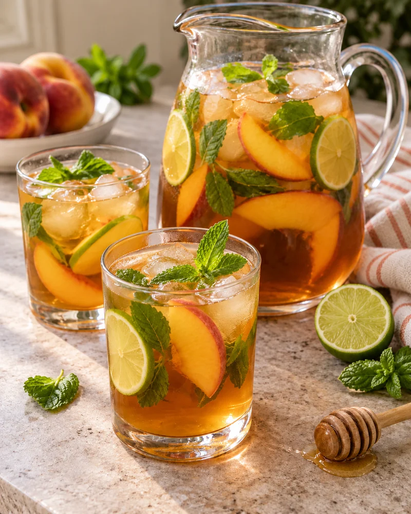 Peach iced tea