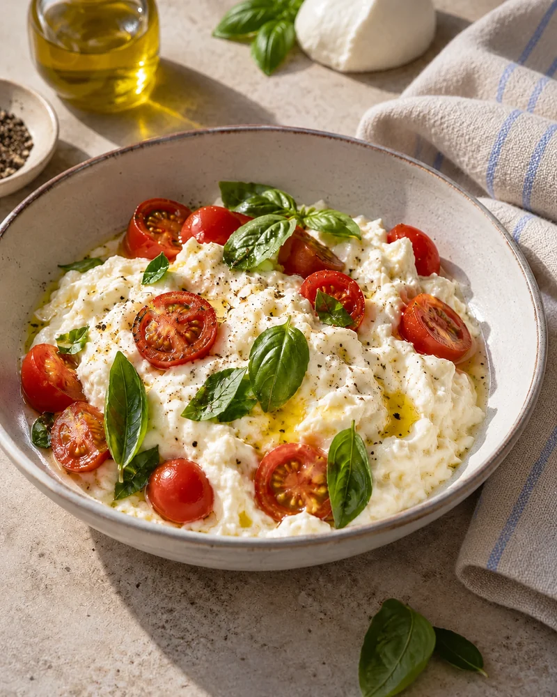 Homemade stracciatella