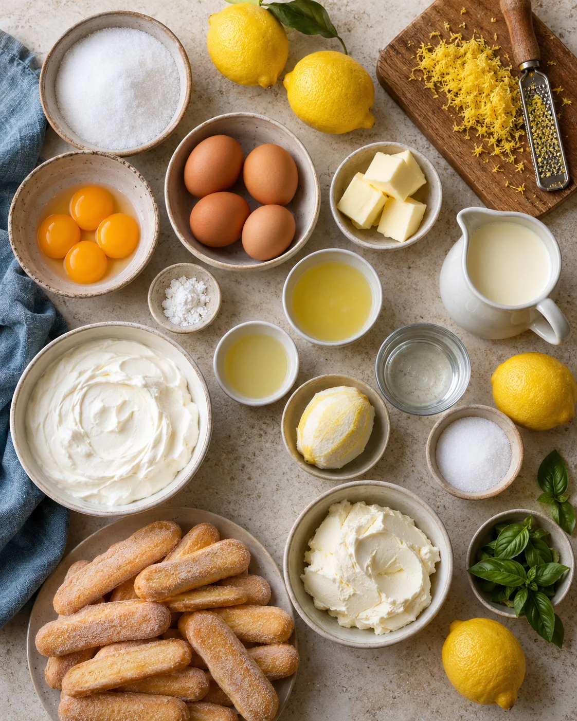 Ingredients for Lemon tiramisu