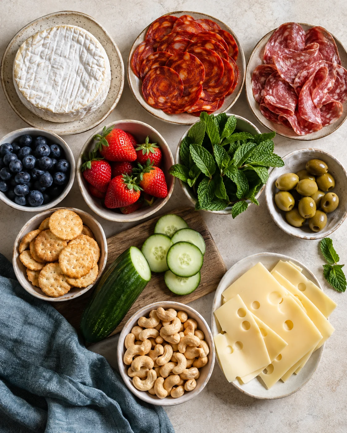 Ingredients for Summer sharing board