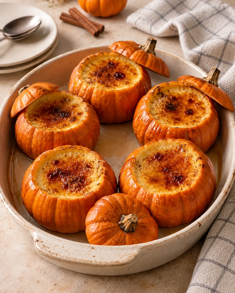 Mini pumpkin crème brûlée