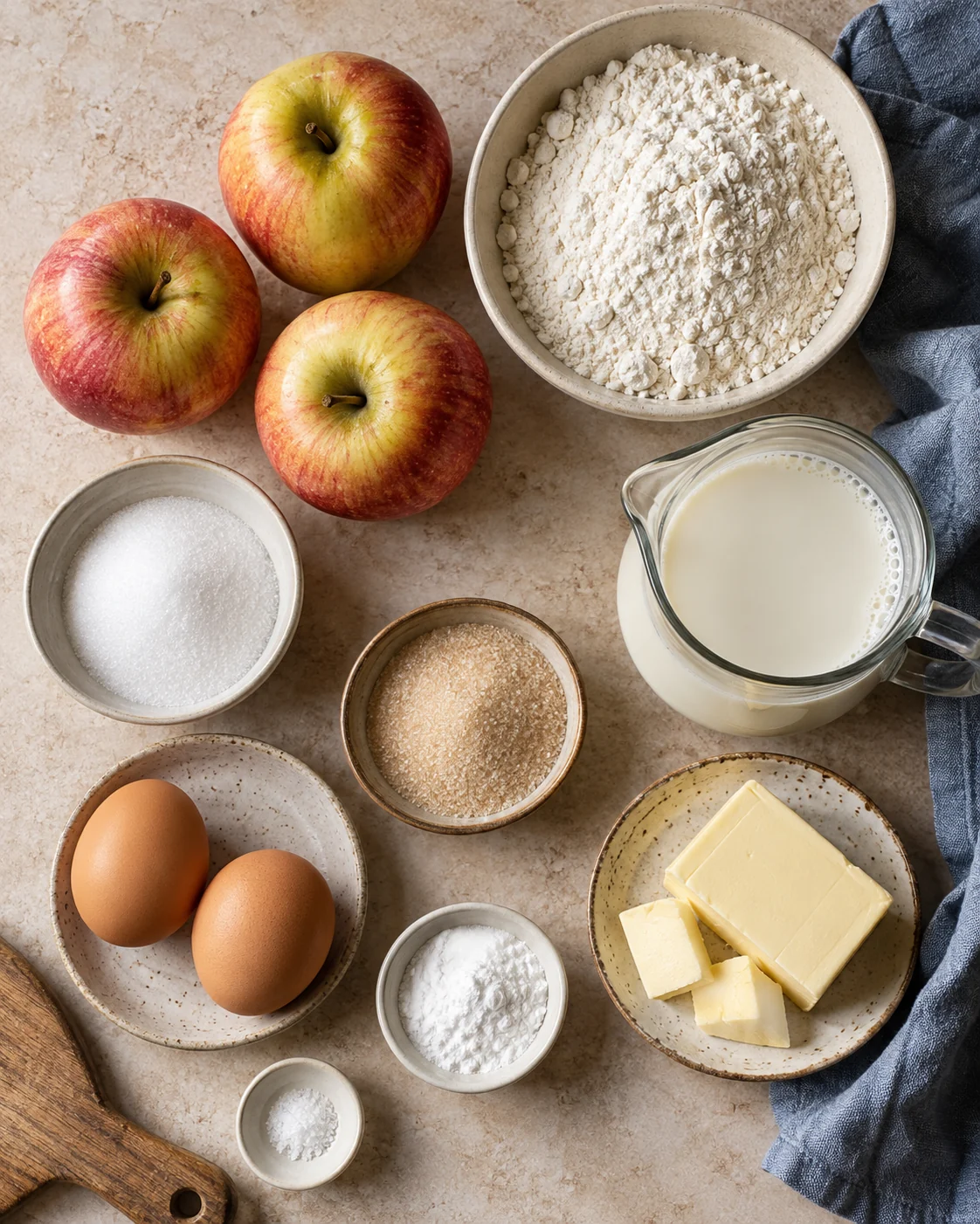 Ingredients for Apple pancake rings