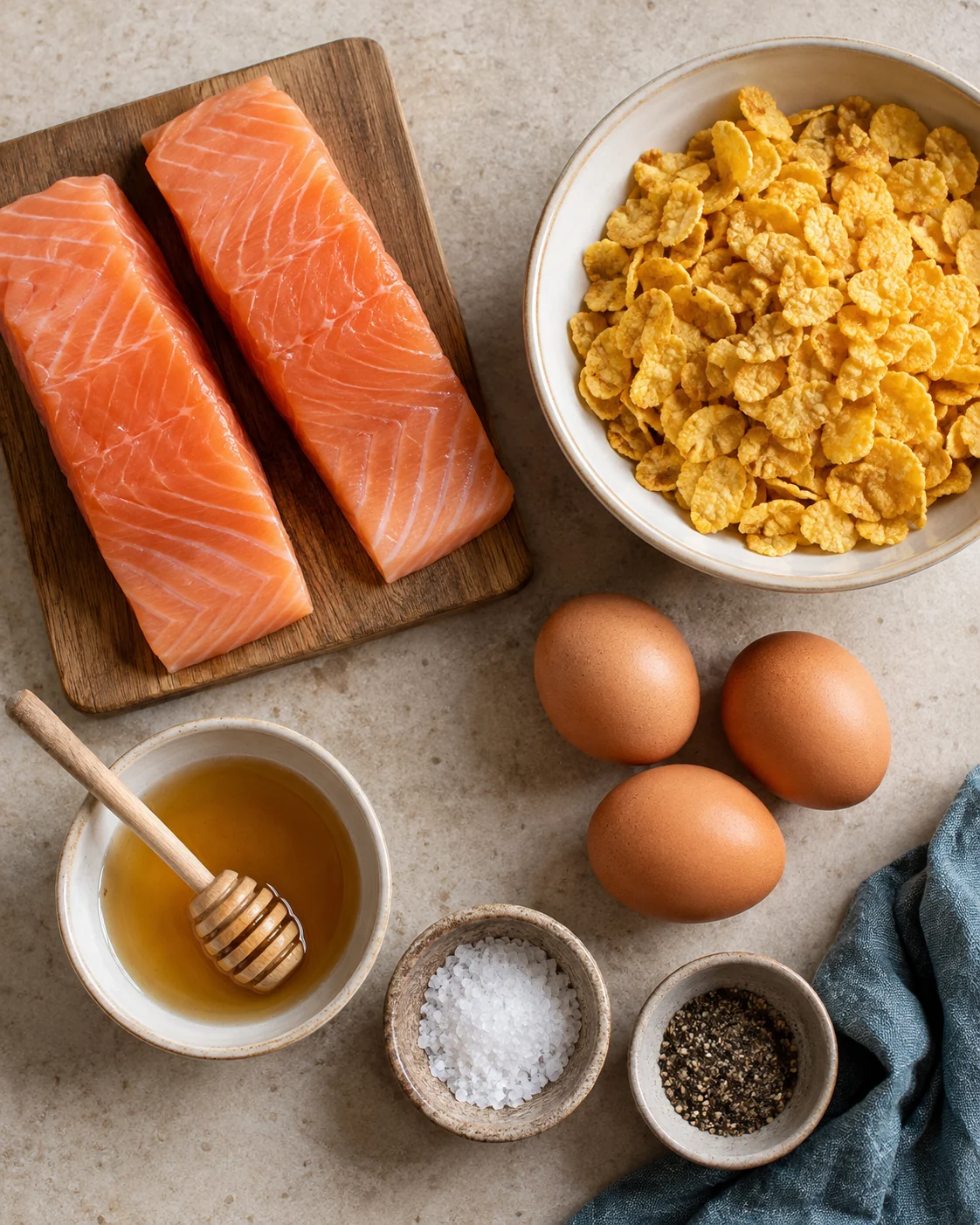 Ingredients for Crispy salmon bites