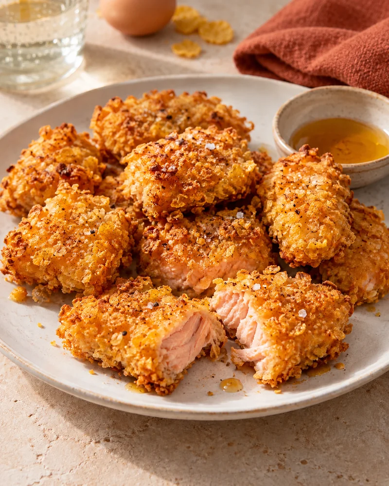 Crispy salmon bites