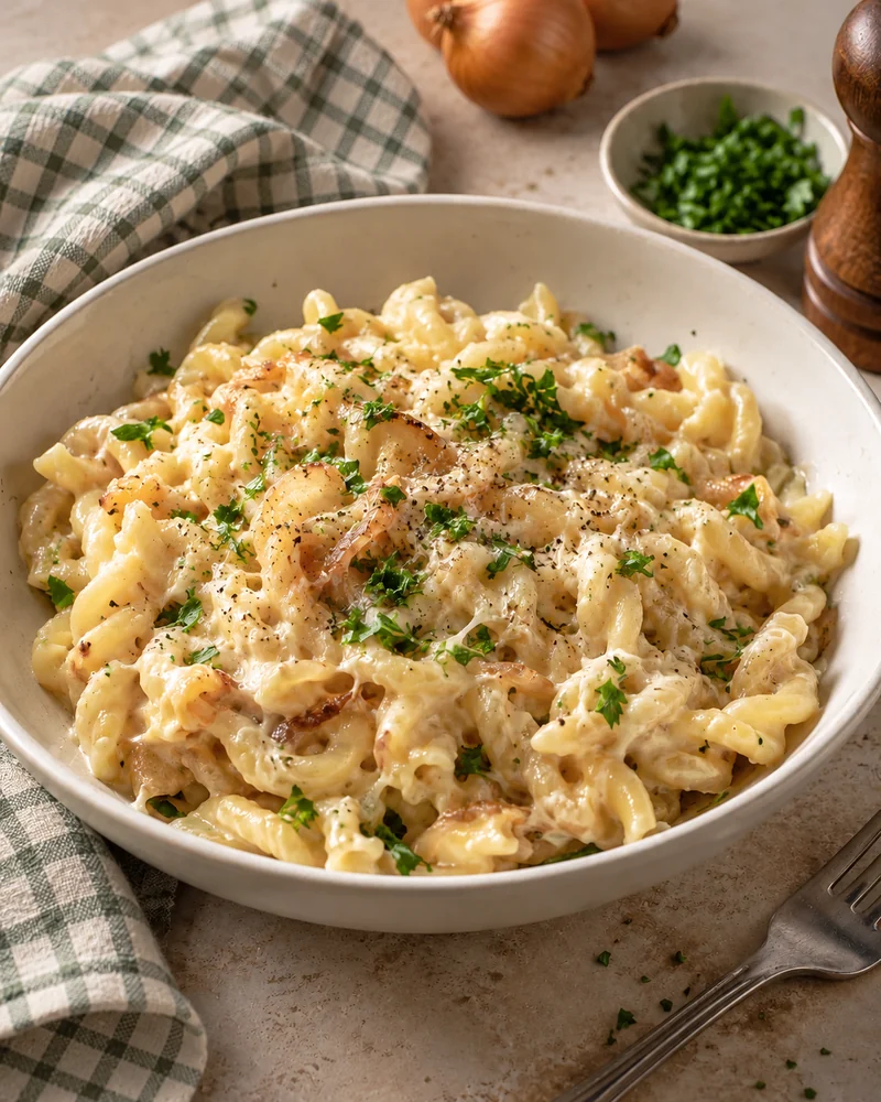 Creamy onion pasta