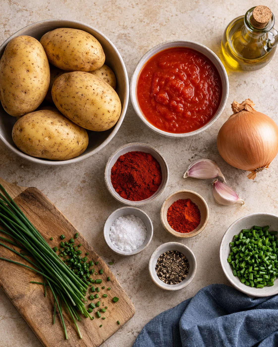 Ingredients for Patatas bravas