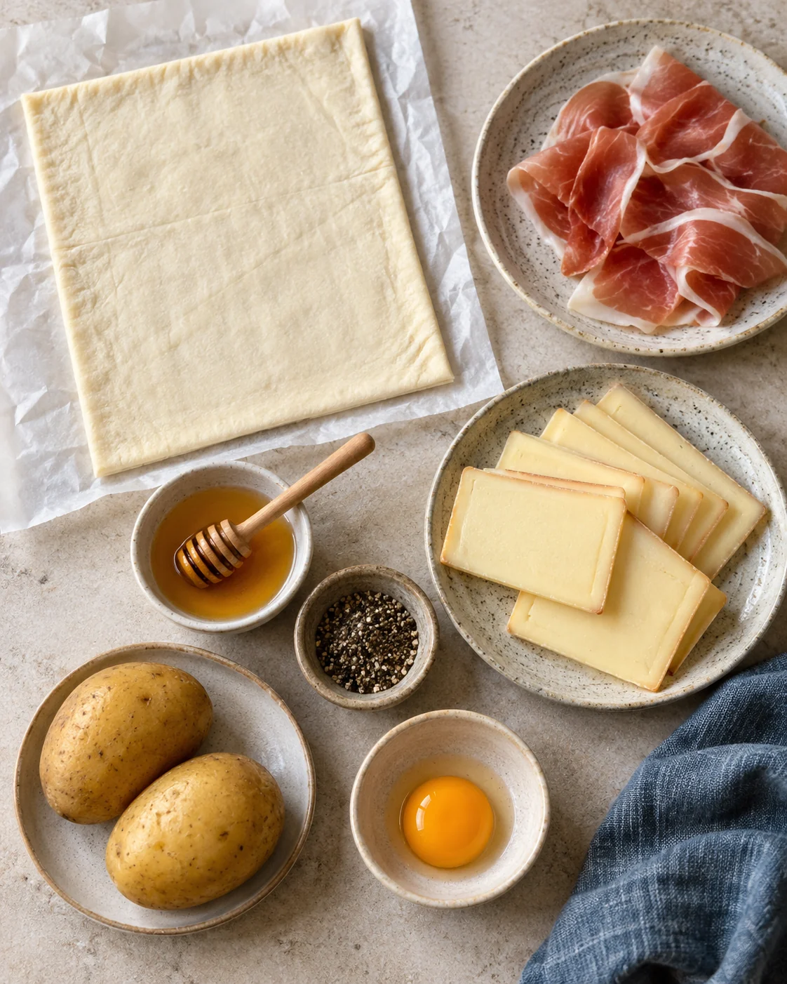 Ingredients for Mini raclette tarte tatins