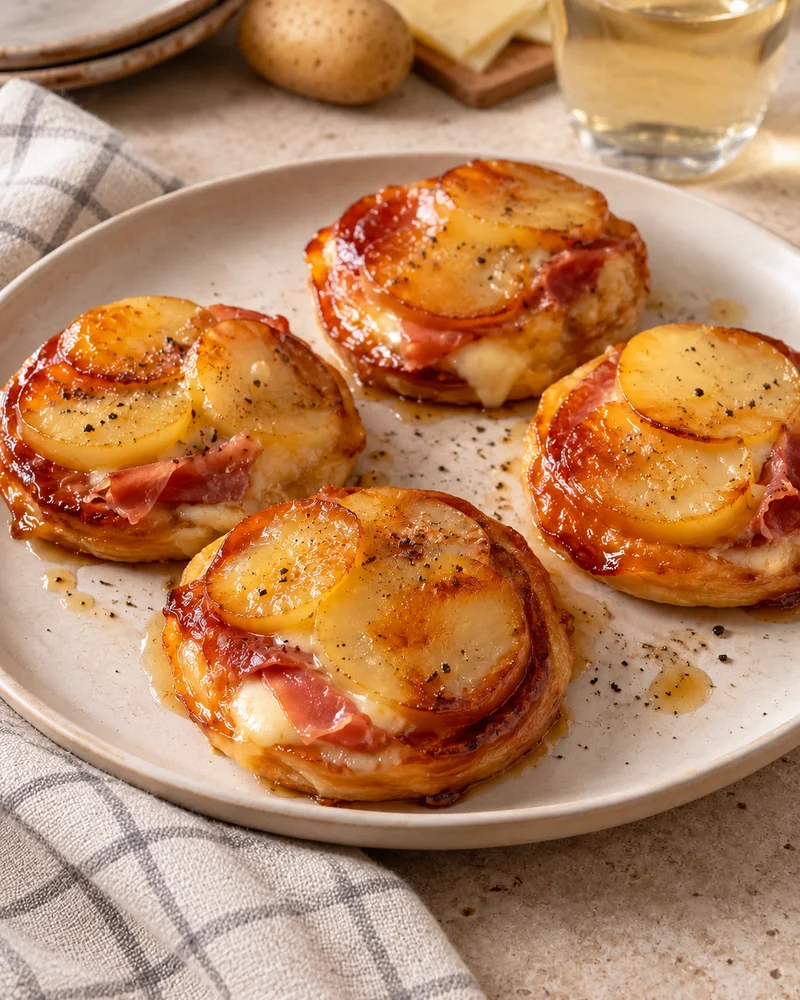 Mini raclette tarte tatins
