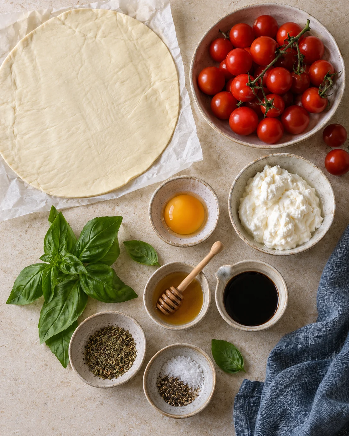 Ingredients for Mini tomato and stracciatella tatins