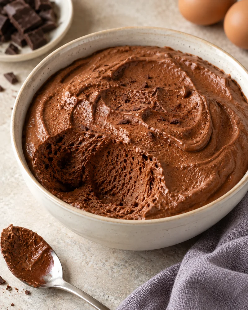 Two-ingredient chocolate mousse