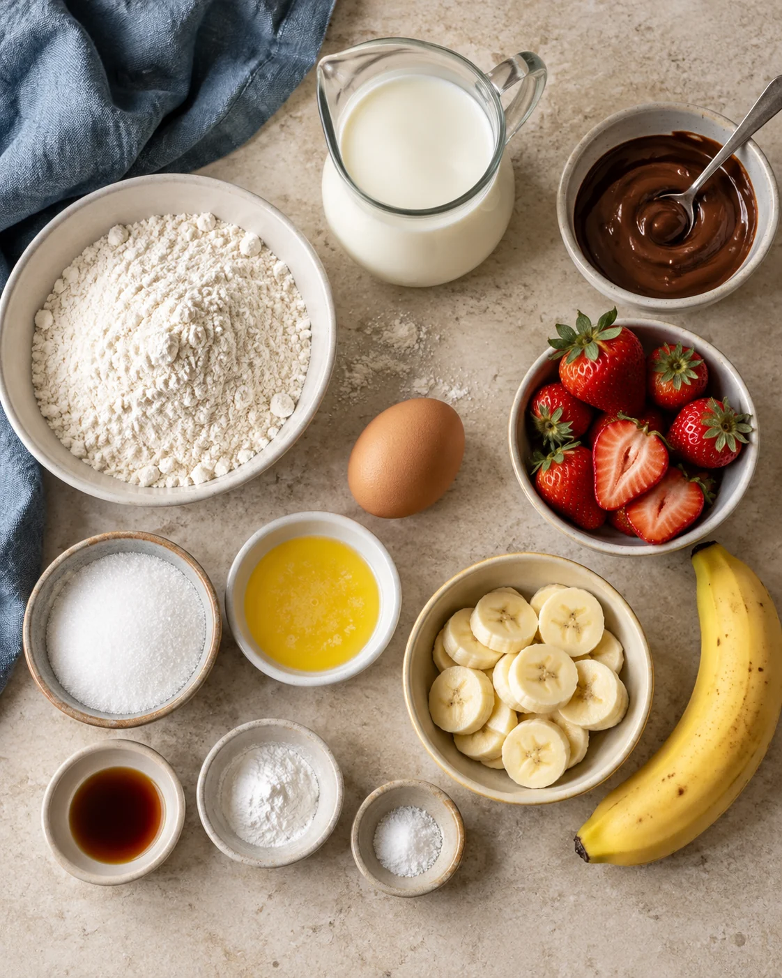 Ingredients for Pancake spaghetti