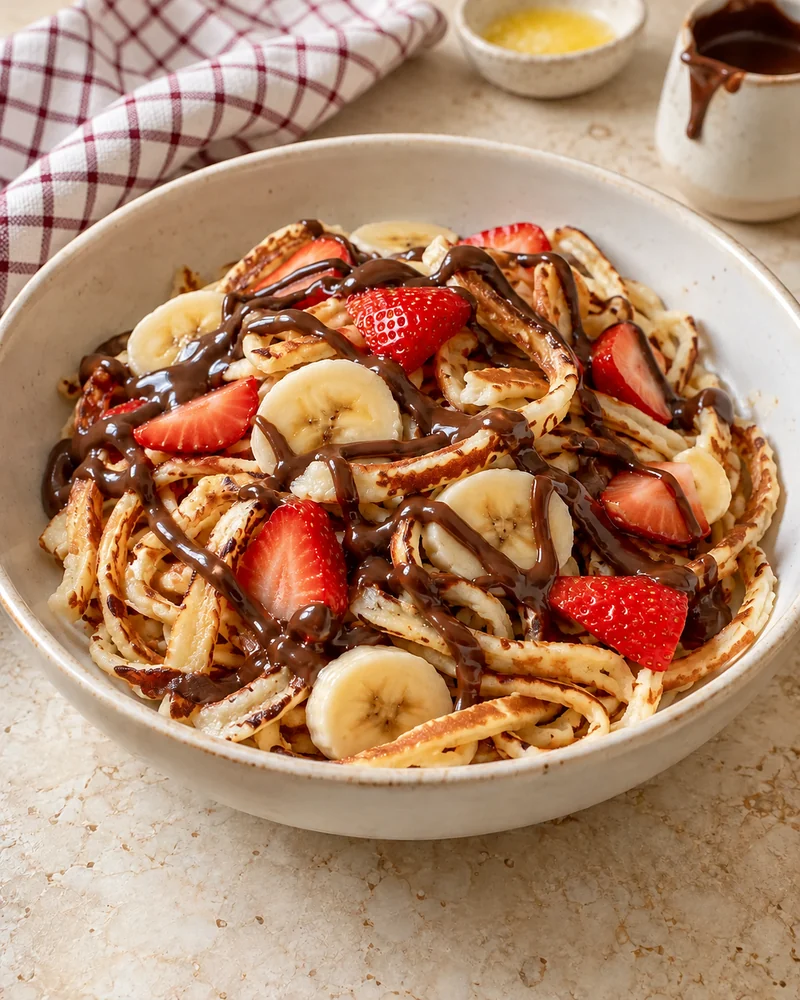 Pancake spaghetti