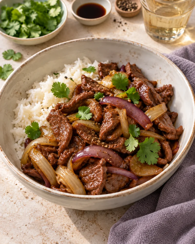 Beef and onions