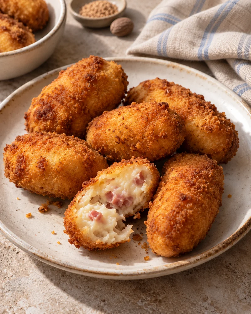 Cured ham croquettes
