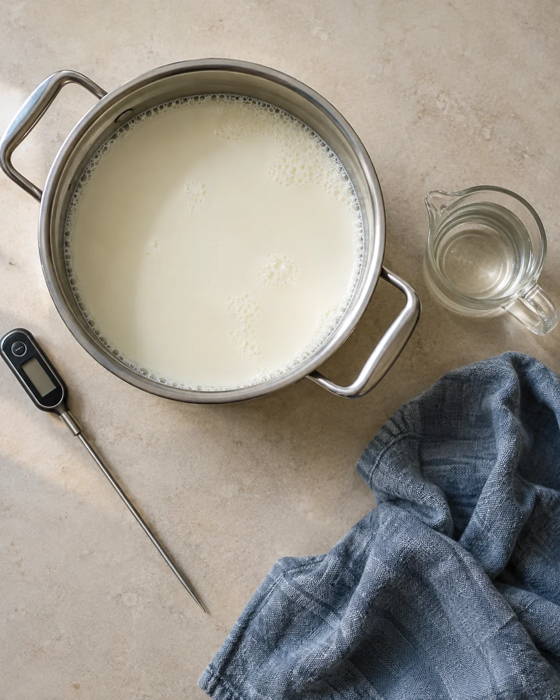 Ingredients for Homemade mozzarella