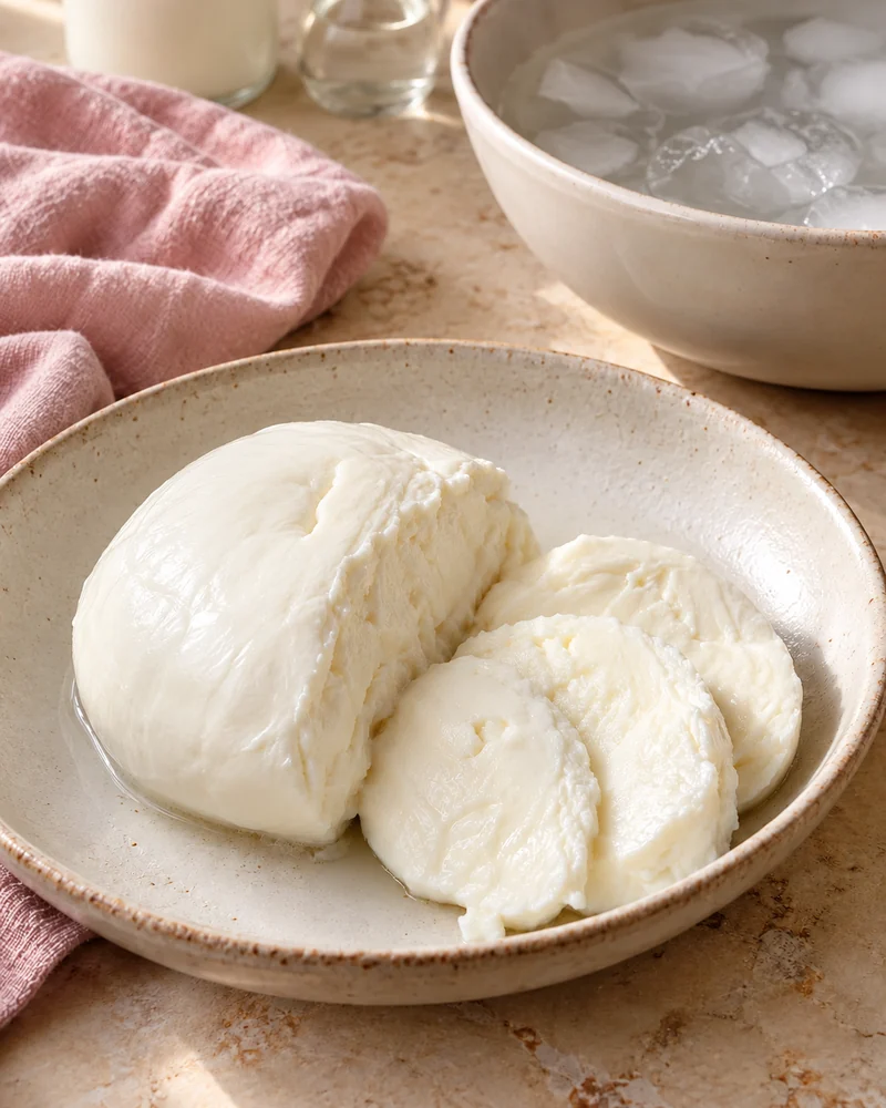 Homemade mozzarella