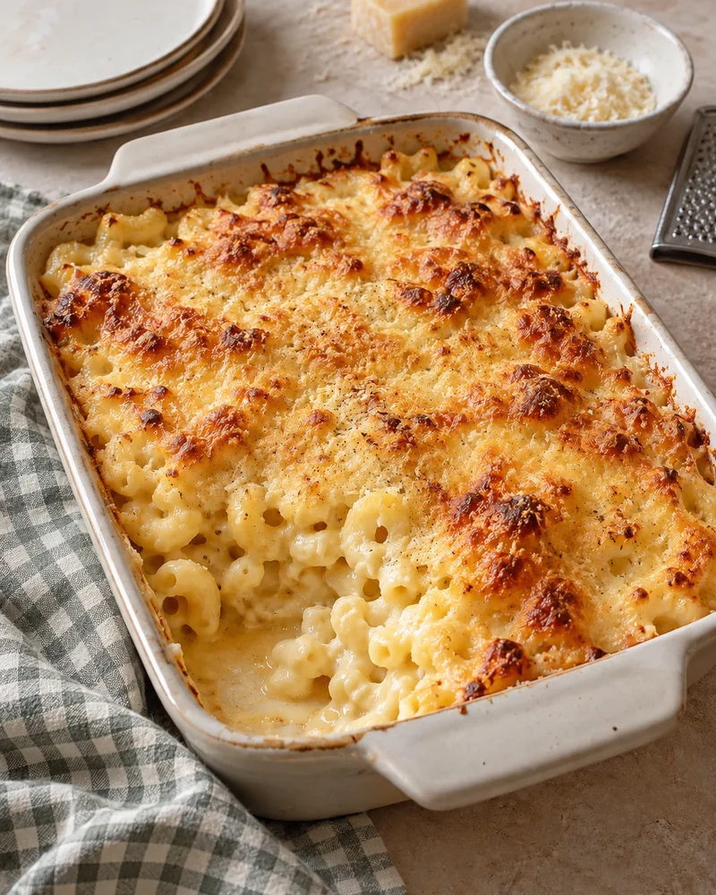 Comté and parmesan macaroni bake