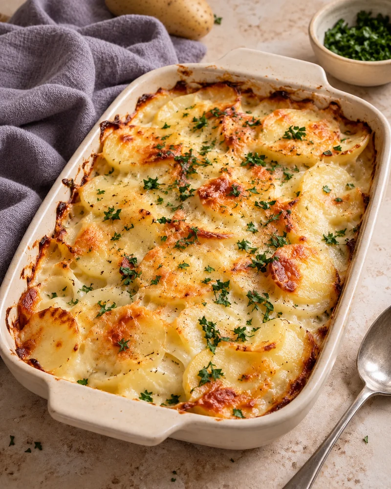 Potato and raclette bake
