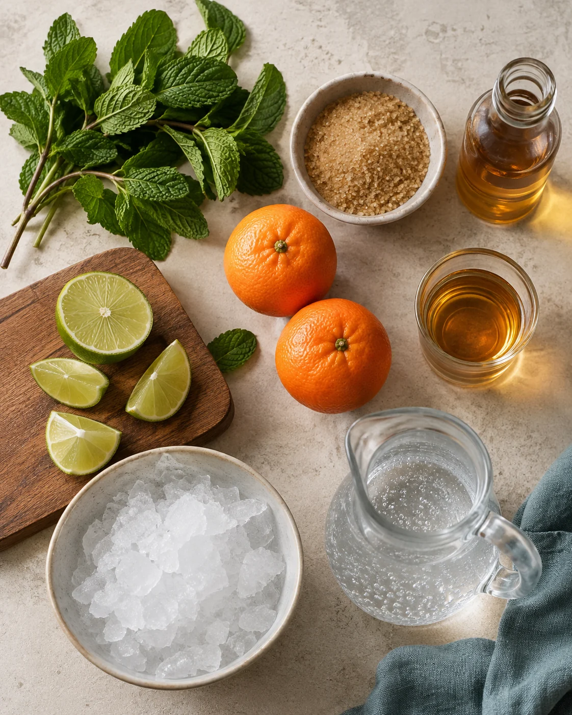 Ingredients for Clementine mojito