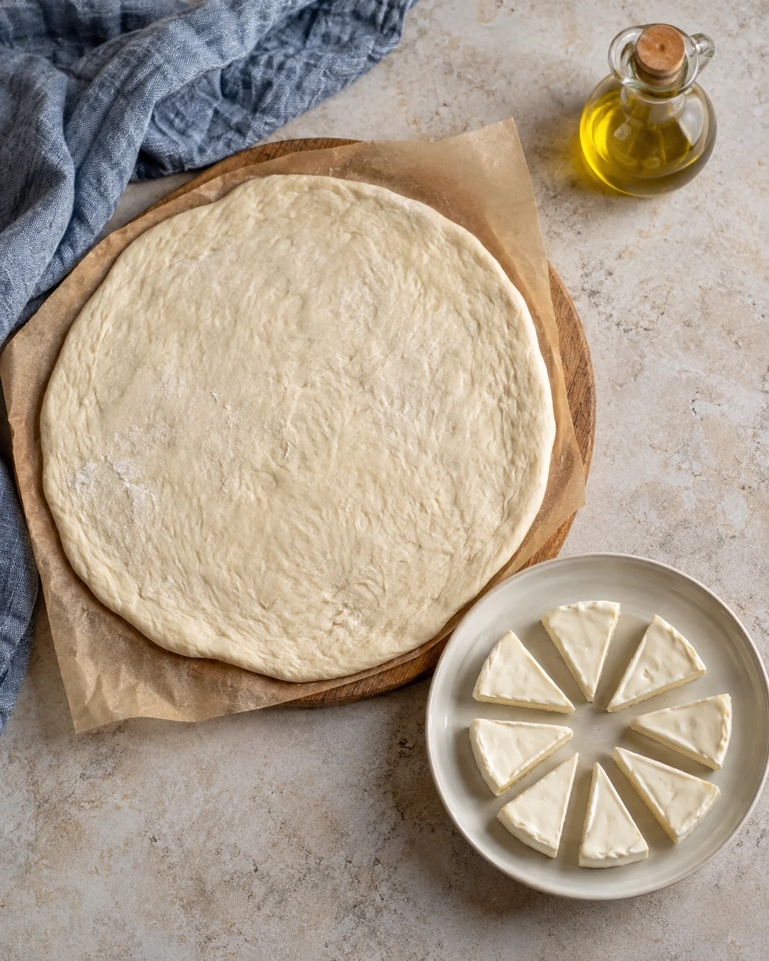 Ingredients for Two-ingredient cheese naans
