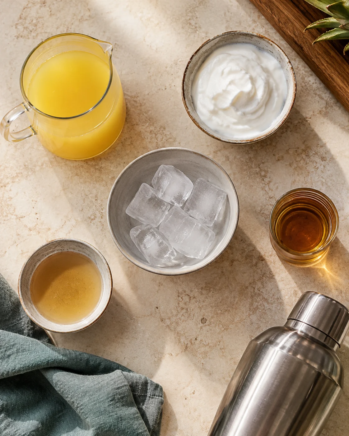 Ingredients for Piña colada