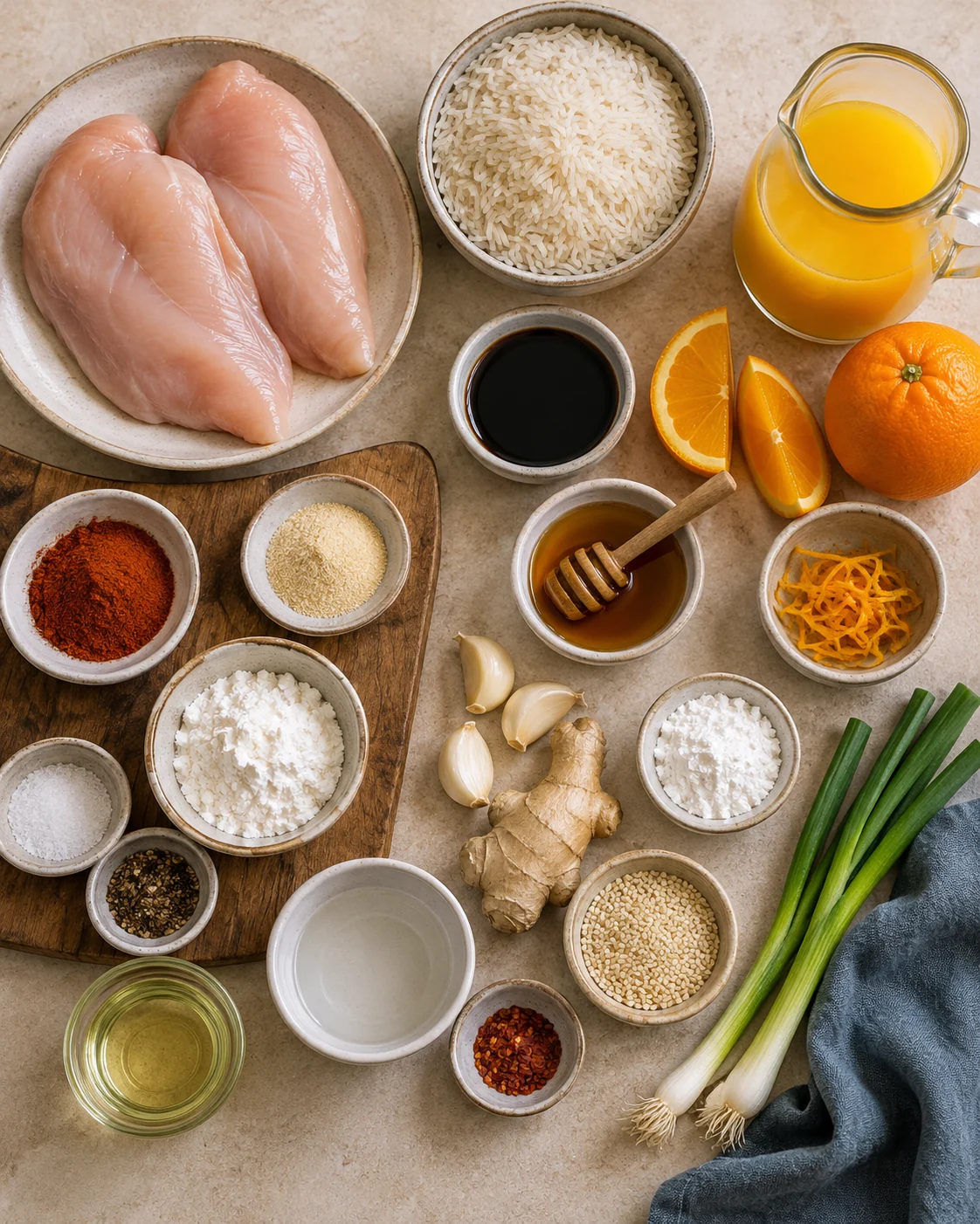 Ingredients for Orange chicken