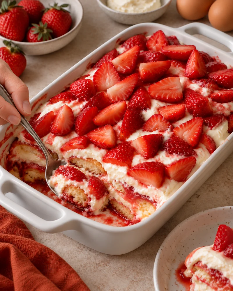 Strawberry tiramisu